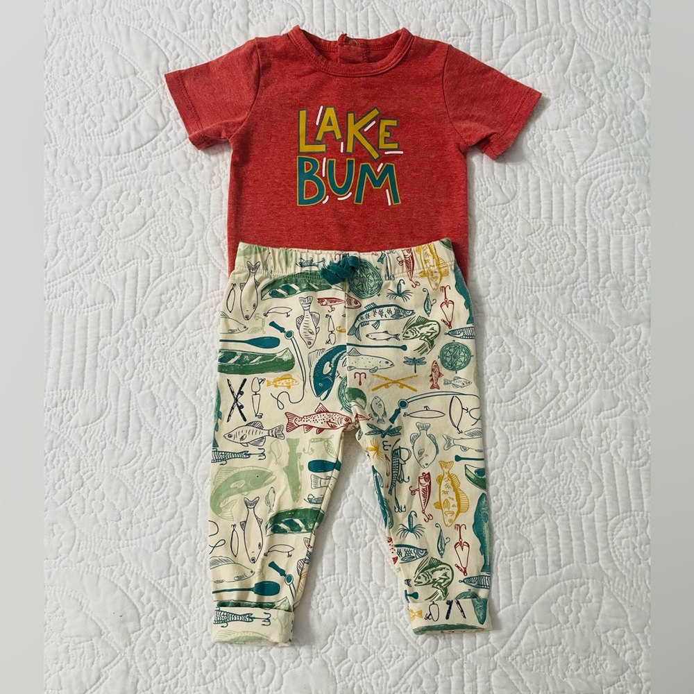 Mudpie Lake Bum Baby Bodysuit Set - Picture 2 of 12